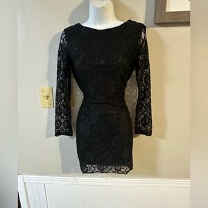 Elegant Black Lace Dress
